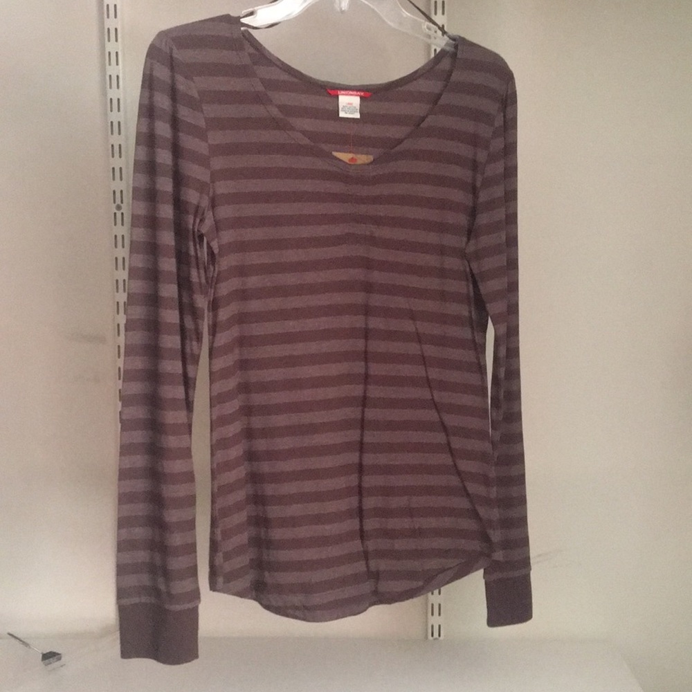 Unionbay long sleeve striped top NWT